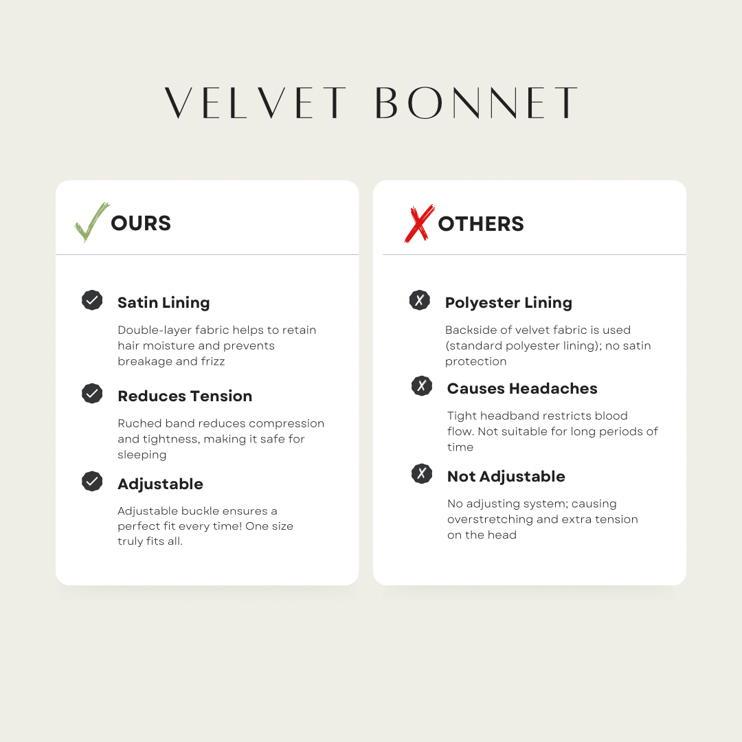Velvet Satin Bonnet & Durag Set